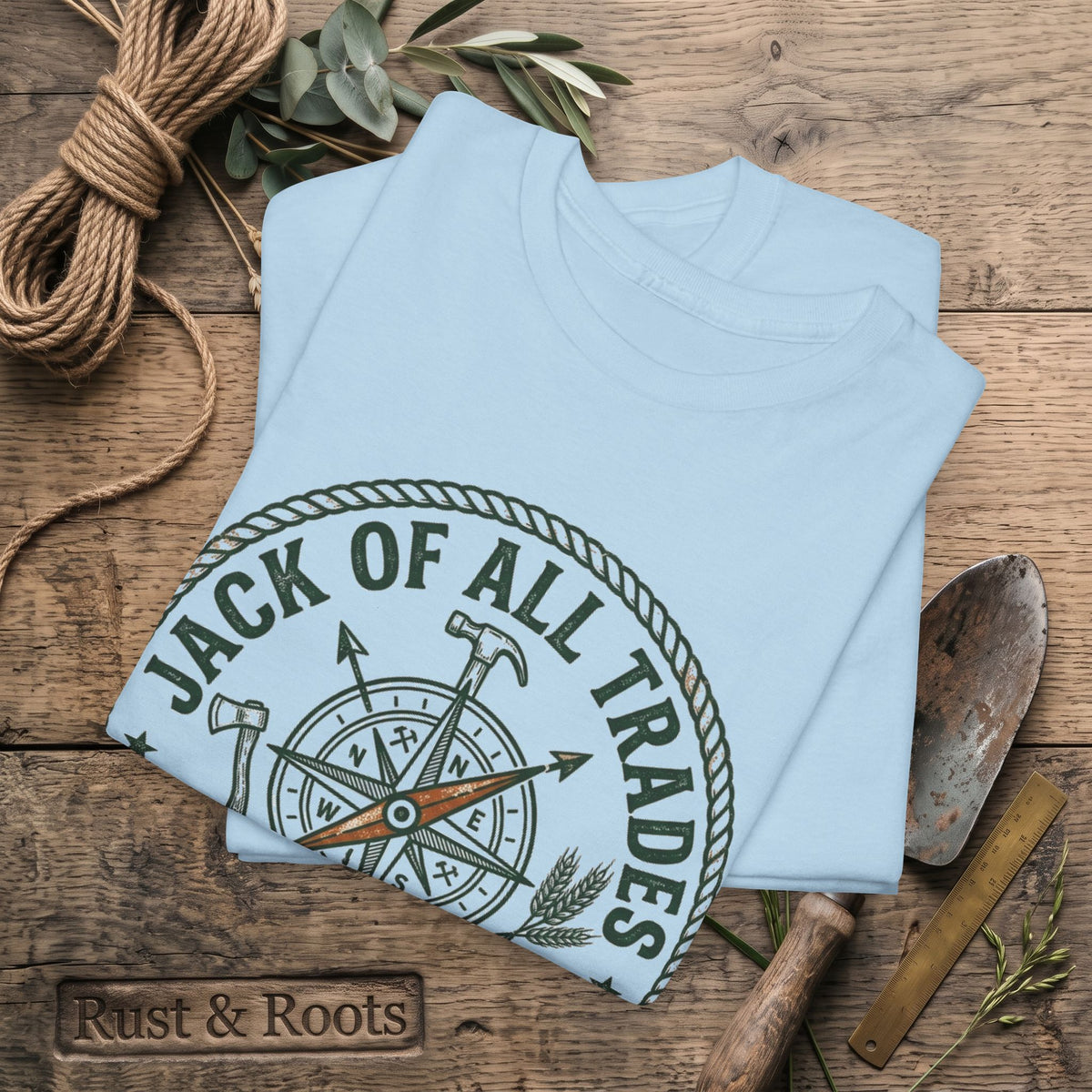 Jack of All Trades T‑Shirt – Master of the Homestead Compass Tee
