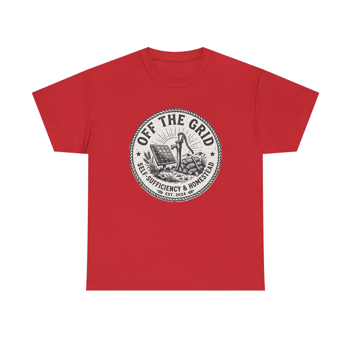 Off The Grid T-Shirt — Self-Sufficiency & Homestead Graphic Tee
