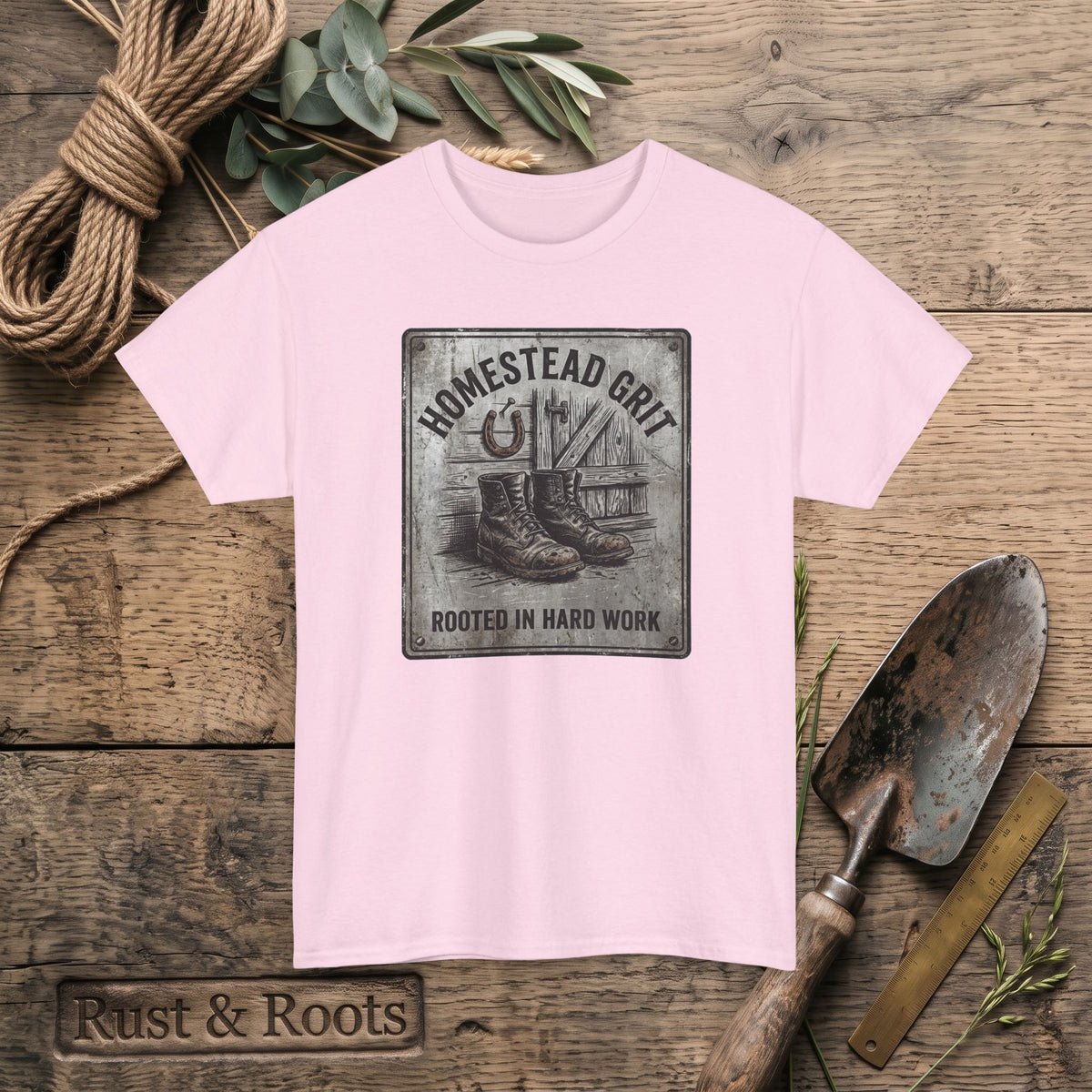 Homestead Grit T-Shirt — Rooted in Hard Work Vintage Farm Tee