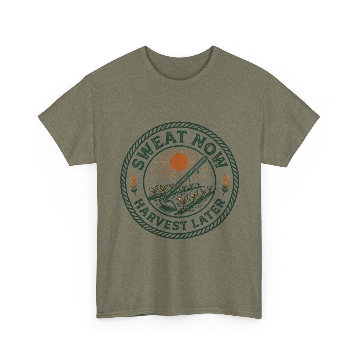 T-Shirt — "Sweat Now, Harvest Later" Vintage Farmwork Tee