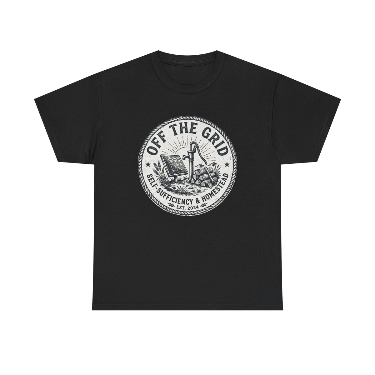 Off The Grid T-Shirt — Self-Sufficiency & Homestead Graphic Tee