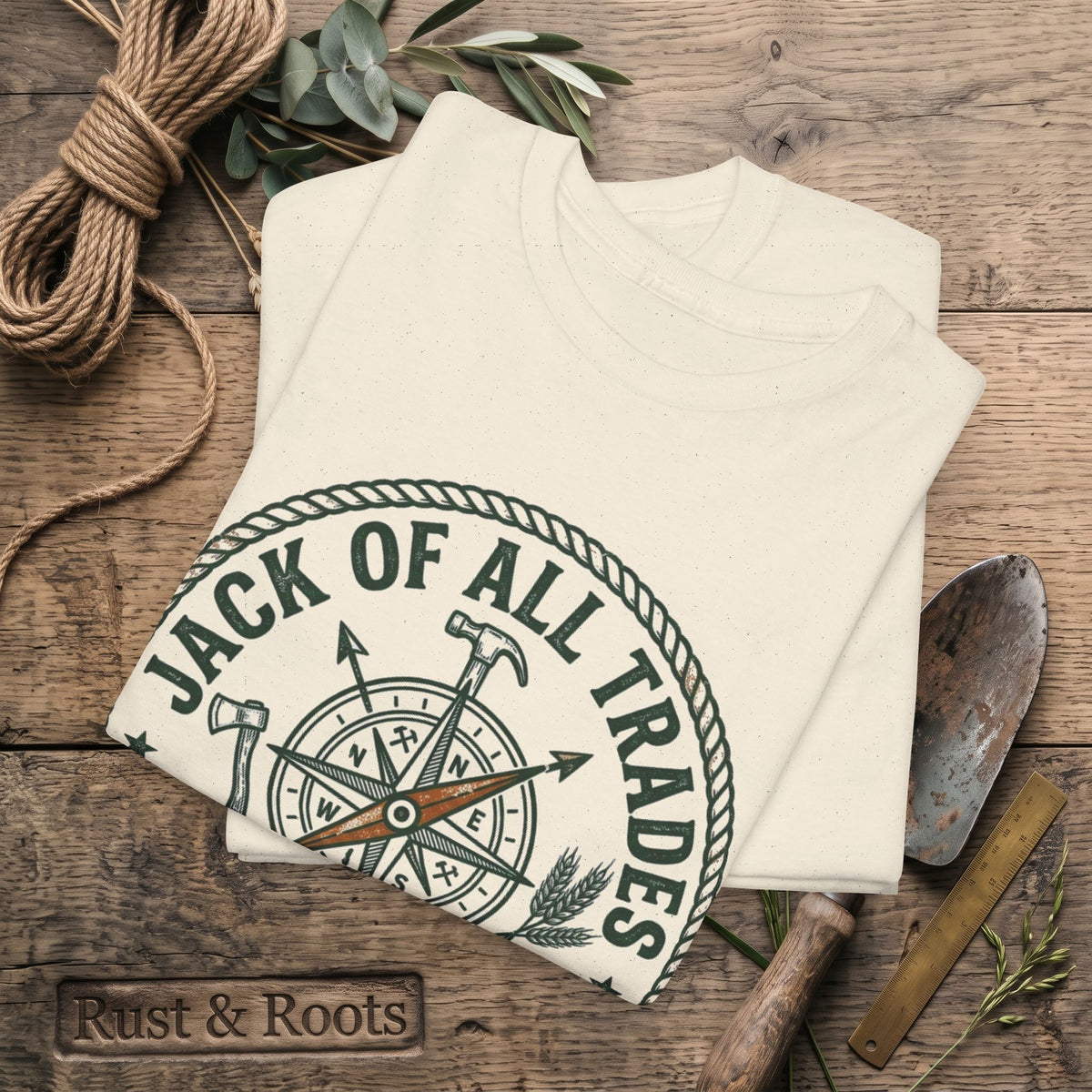 Jack of All Trades T‑Shirt – Master of the Homestead Compass Tee