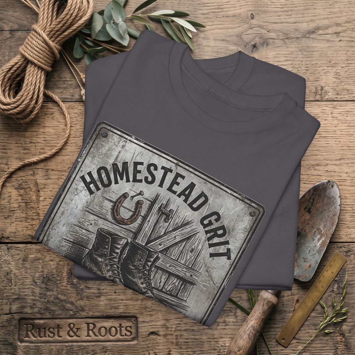 Homestead Grit T-Shirt — Rooted in Hard Work Vintage Farm Tee