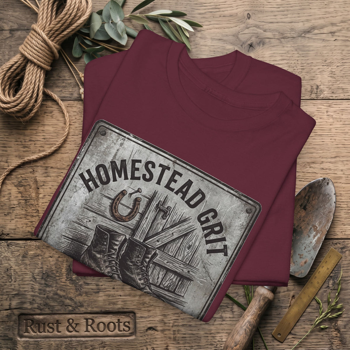 Homestead Grit T-Shirt — Rooted in Hard Work Vintage Farm Tee