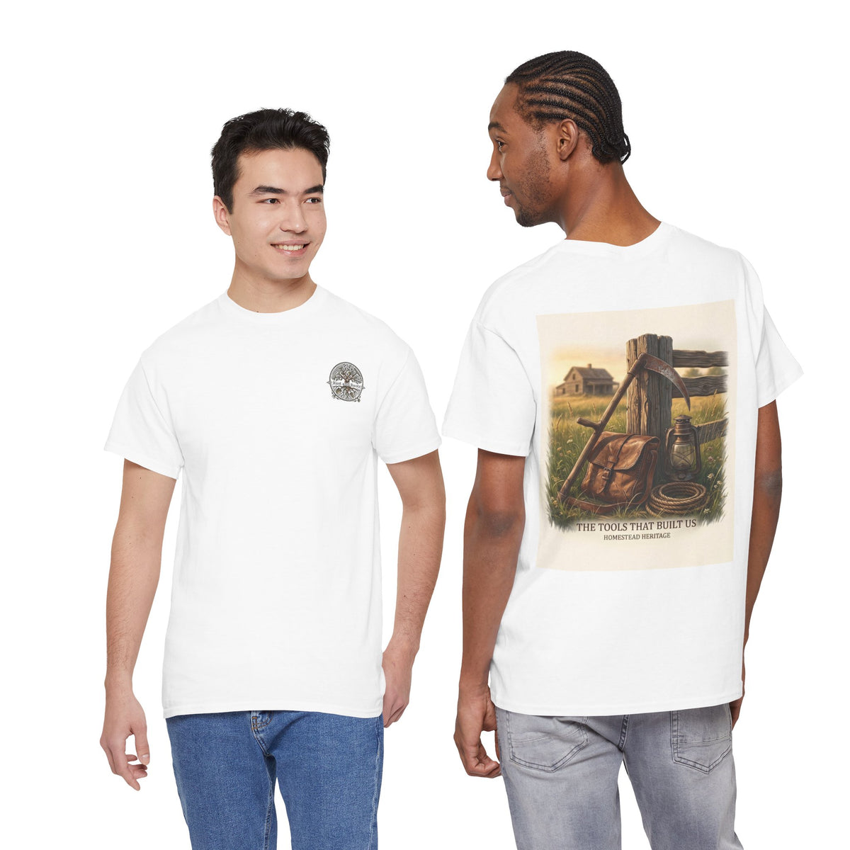 Farm Tools Graphic Tee — "The Tools That Built Us" Vintage Rural Shirt