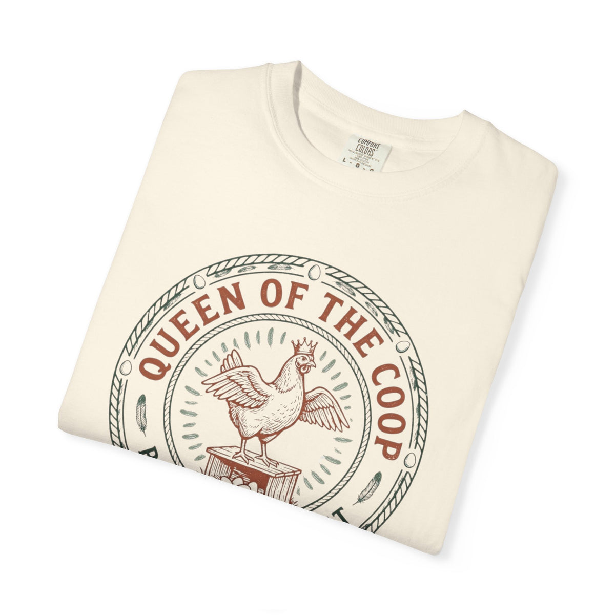 Queen of the Coop T-Shirt – Vintage Farm Chicken Tee ("Queen of the Coop Rules the Roost")