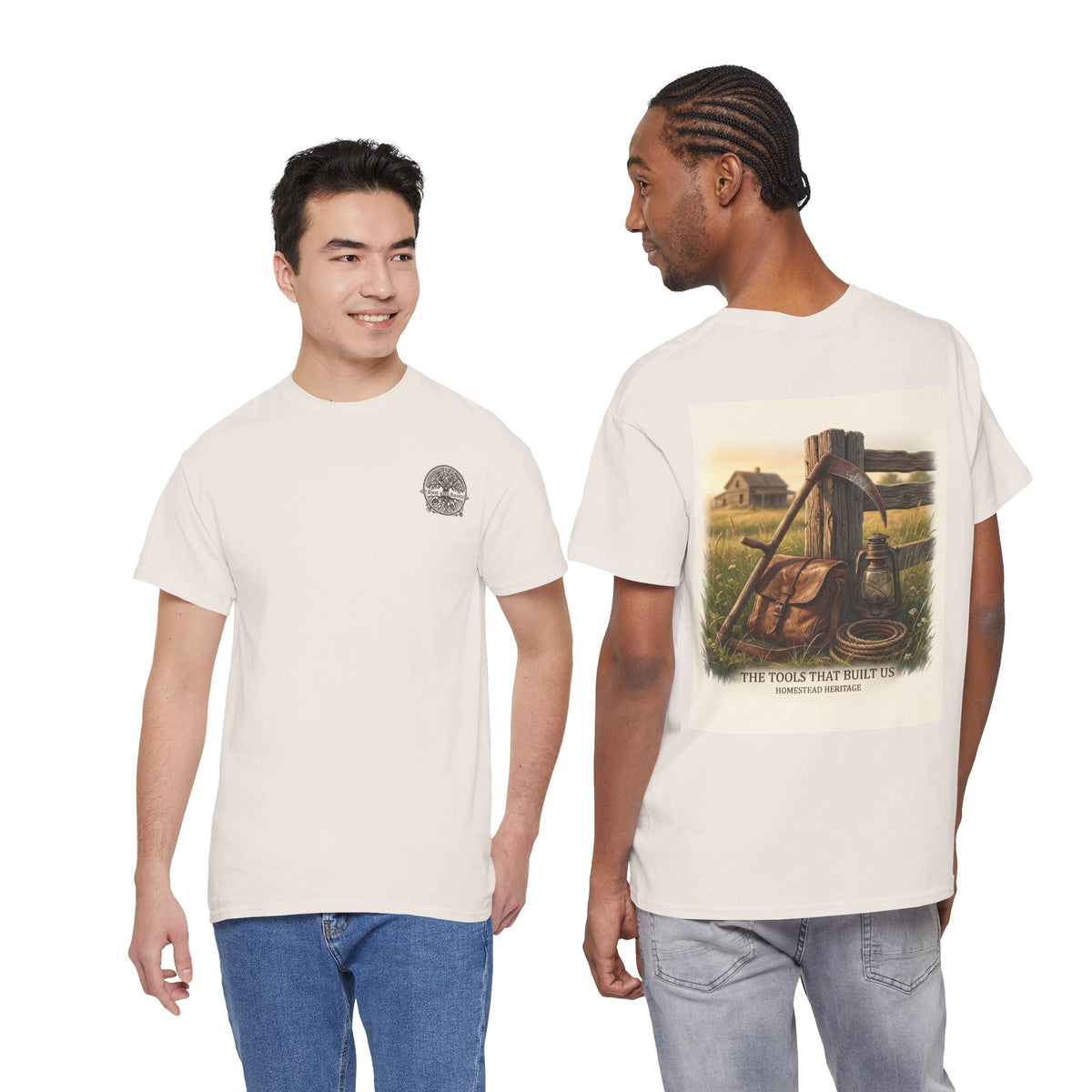 Farm Tools Graphic Tee — "The Tools That Built Us" Vintage Rural Shirt