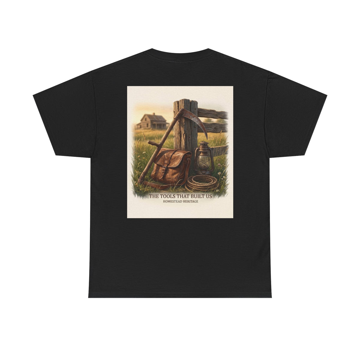 Farm Tools Graphic Tee — "The Tools That Built Us" Vintage Rural Shirt