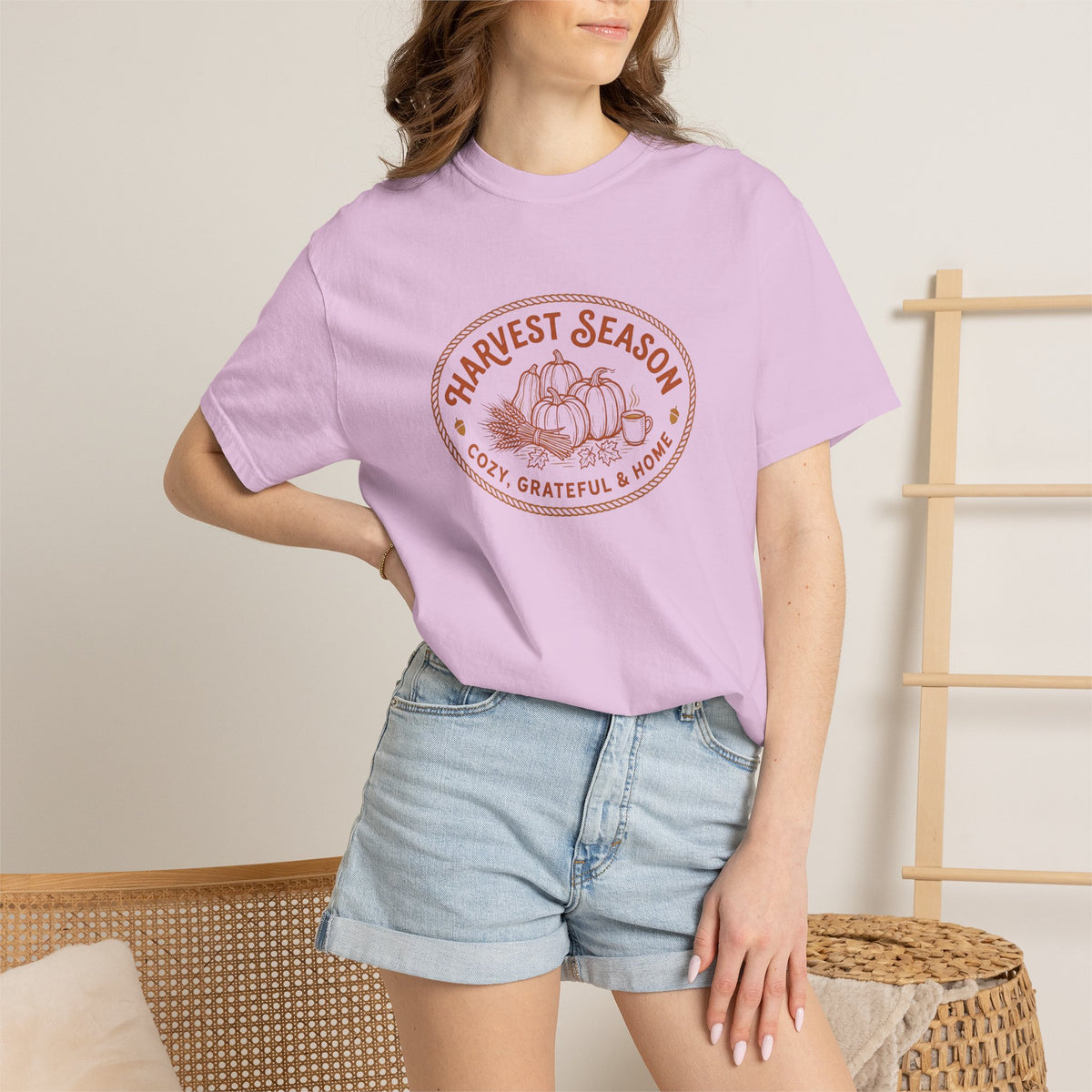 Harvest Season T-Shirt — Cozy Grateful & Home Pumpkin Tee