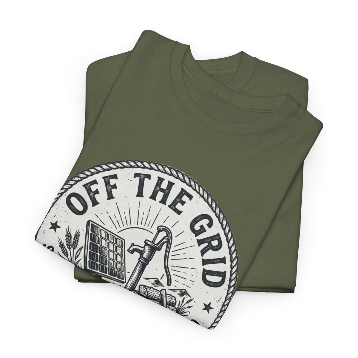Off The Grid T-Shirt — Self-Sufficiency & Homestead Graphic Tee