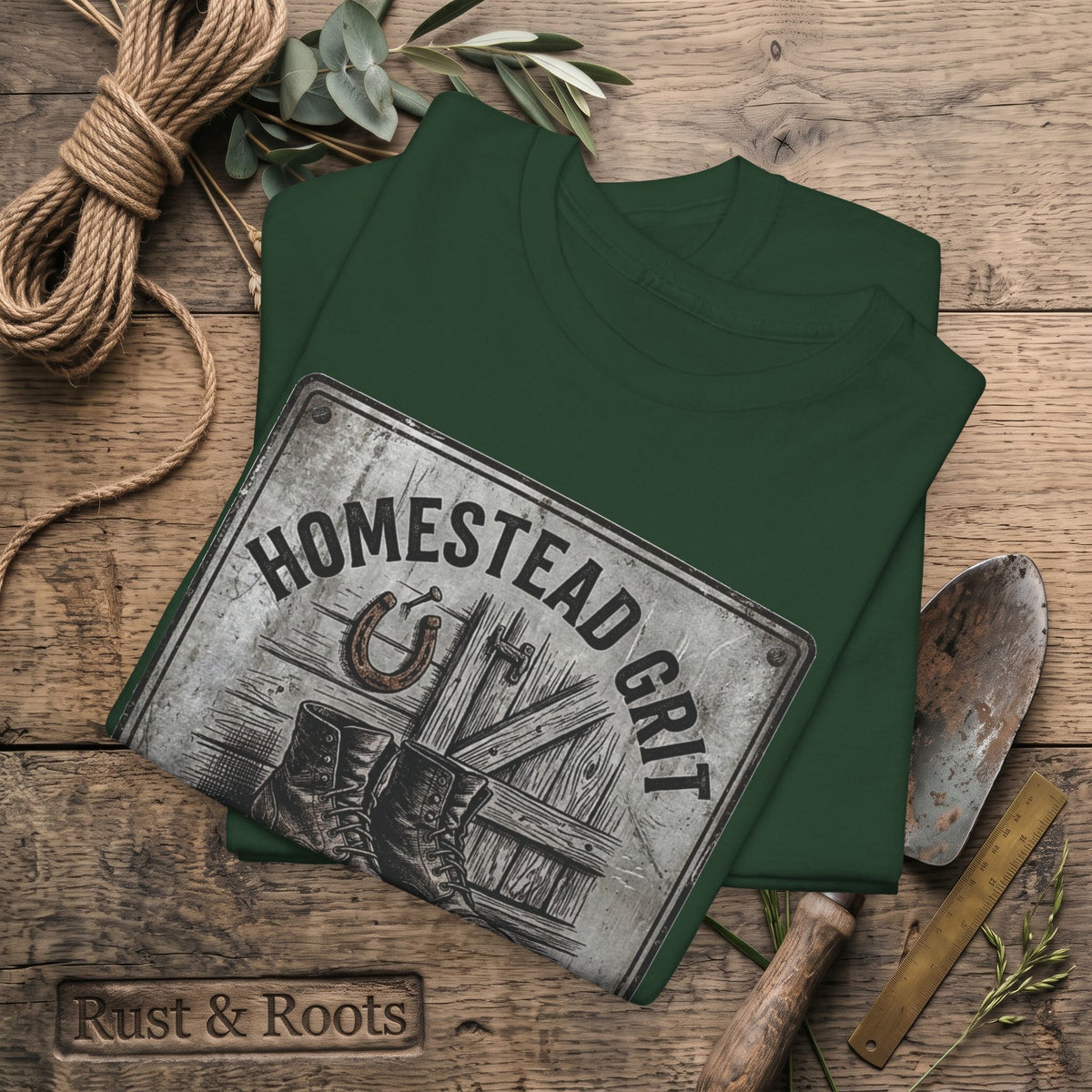 Homestead Grit T-Shirt — Rooted in Hard Work Vintage Farm Tee