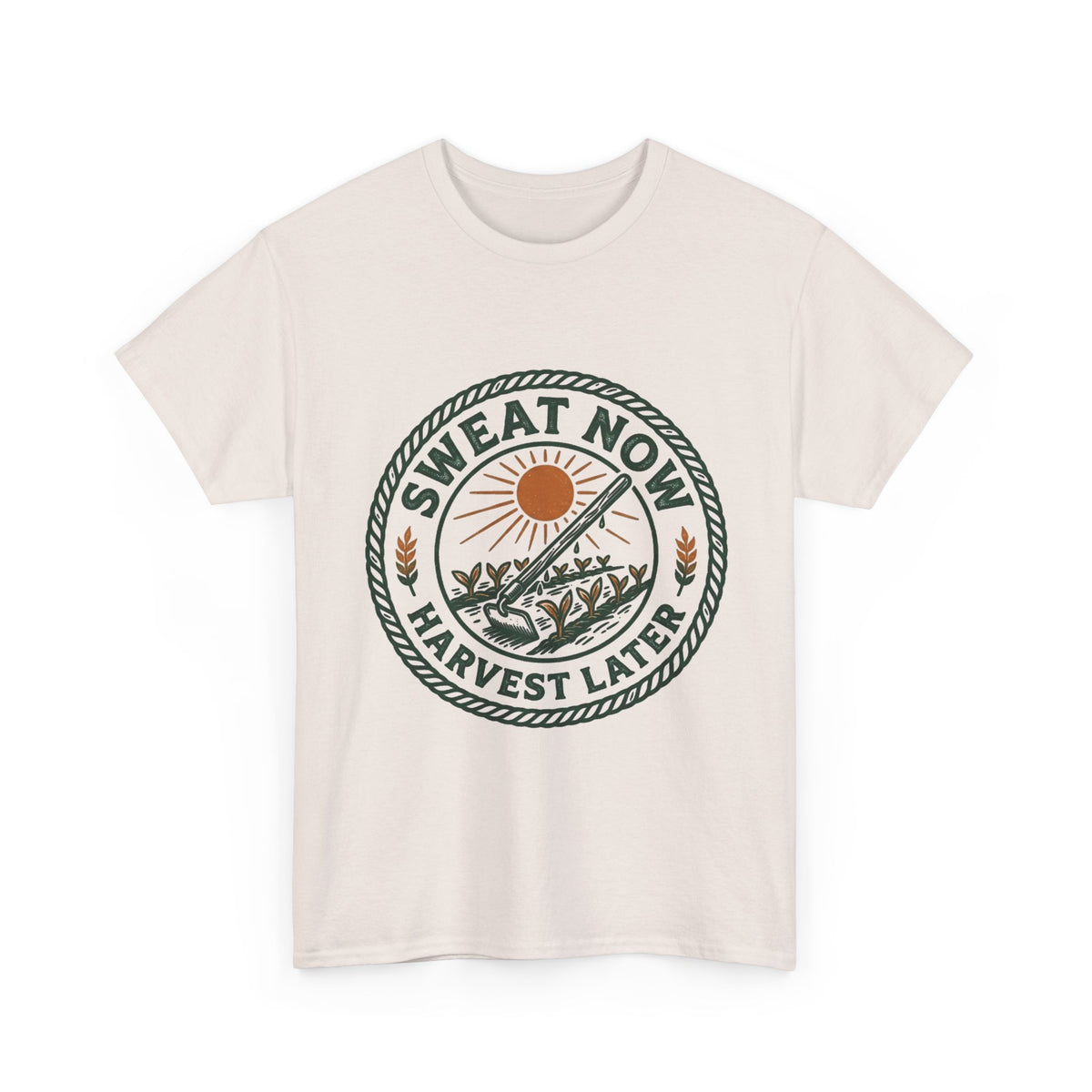 T-Shirt — "Sweat Now, Harvest Later" Vintage Farmwork Tee