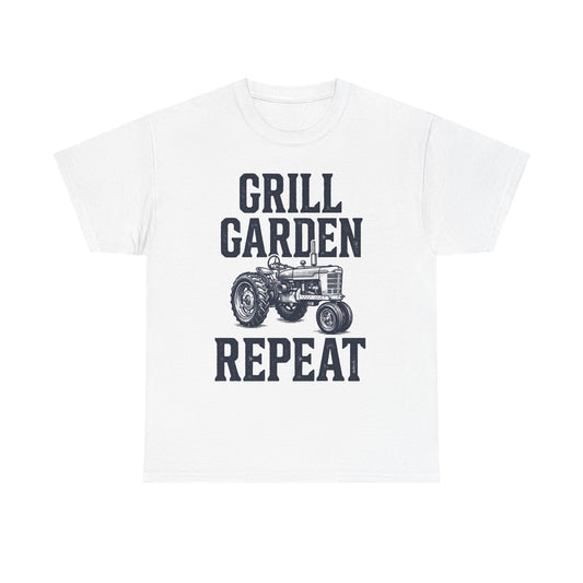 Grill Garden Repeat Tractor T-Shirt