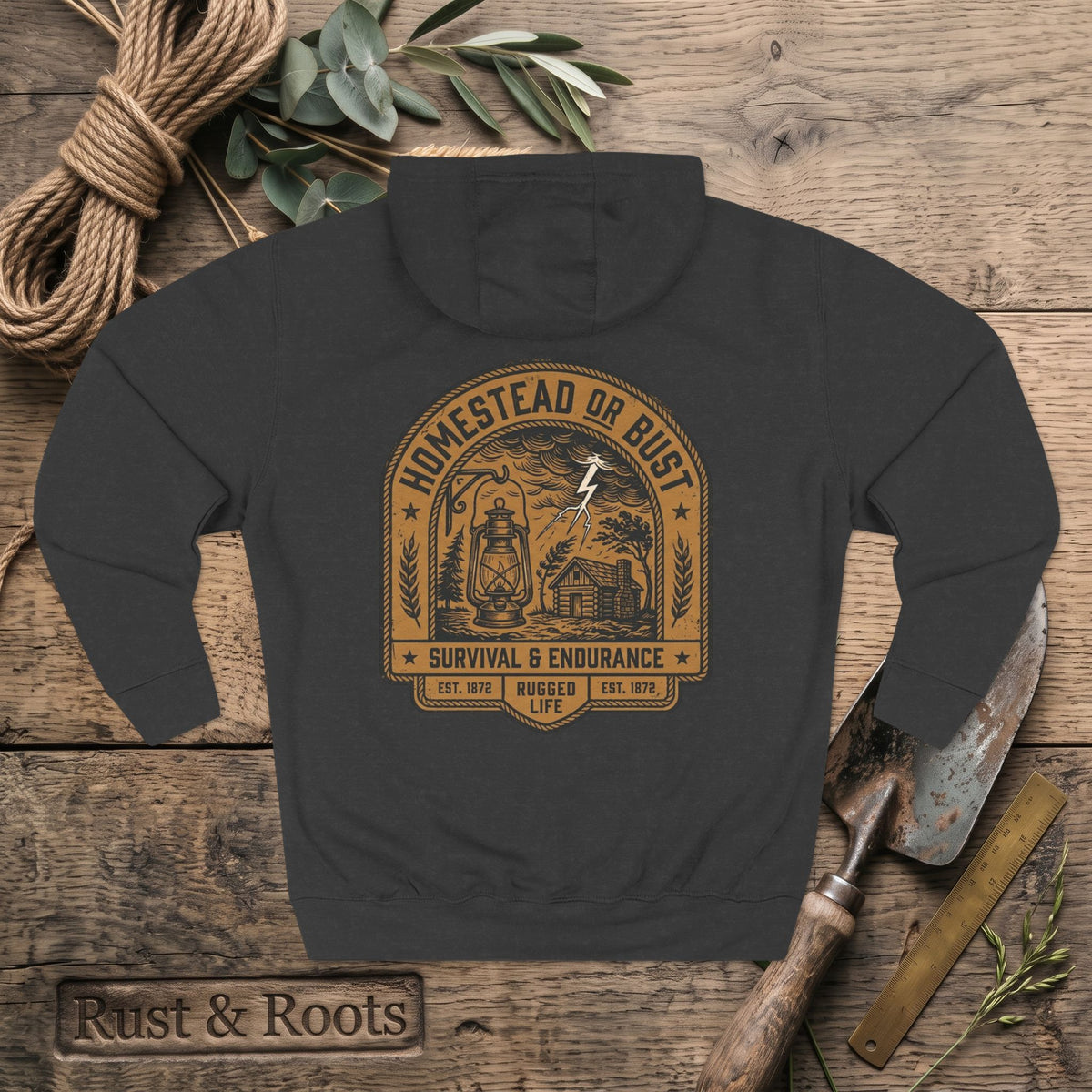 Homestead or Bust Hoodie - Survival & Endurance Fleece Pullover