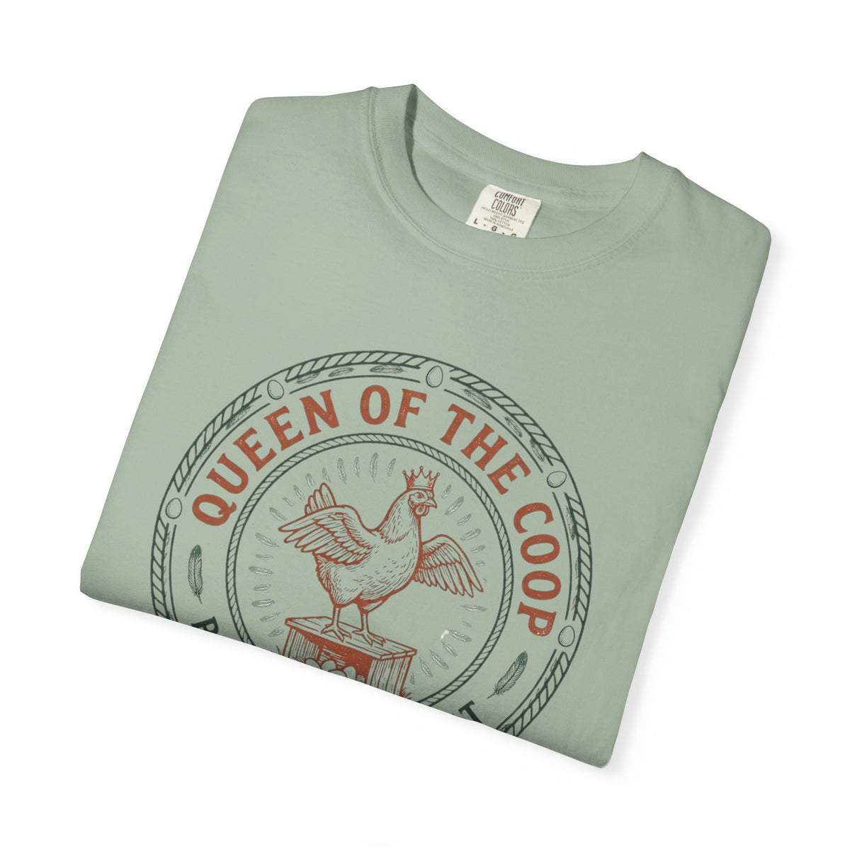 Queen of the Coop T-Shirt – Vintage Farm Chicken Tee ("Queen of the Coop Rules the Roost")