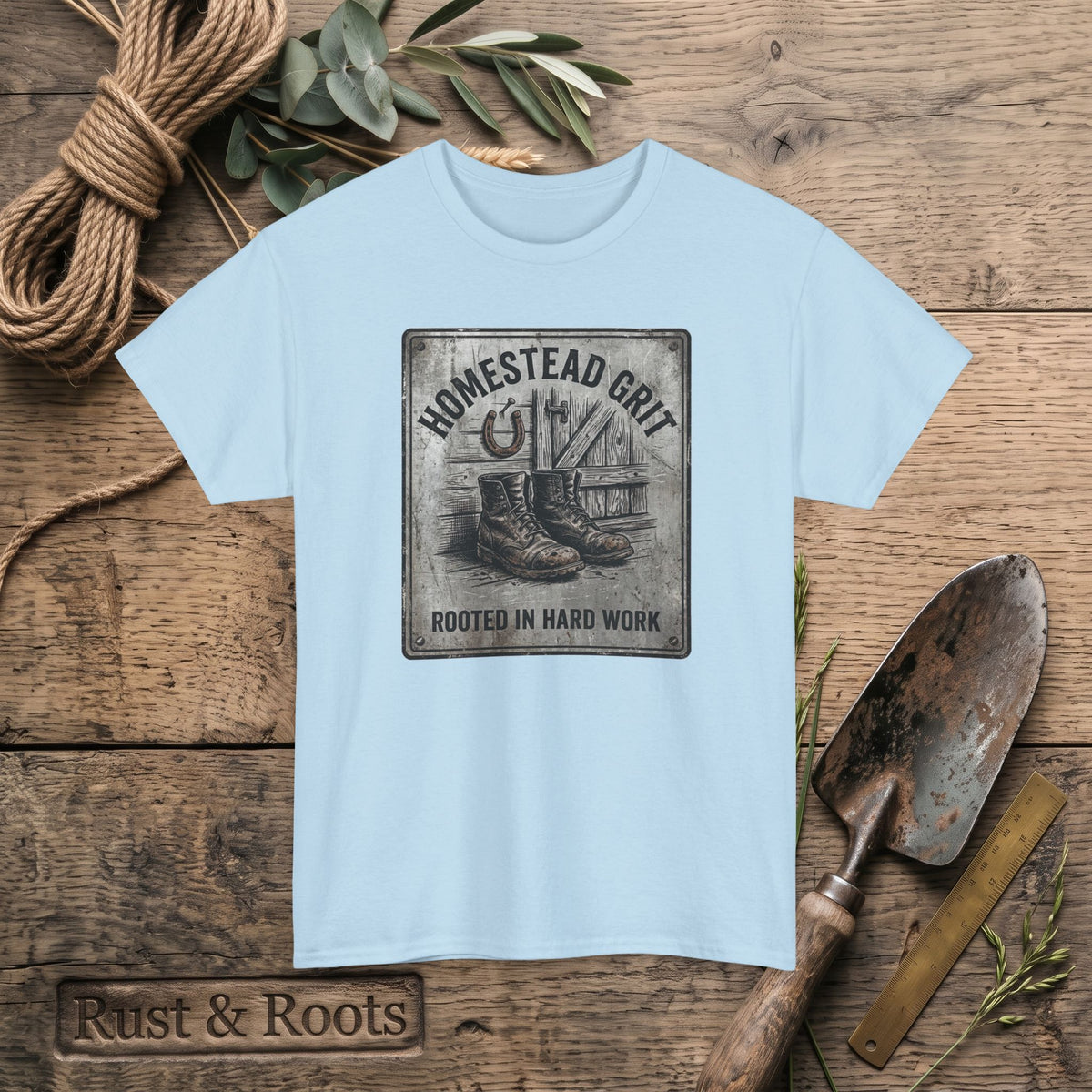 Homestead Grit T-Shirt — Rooted in Hard Work Vintage Farm Tee