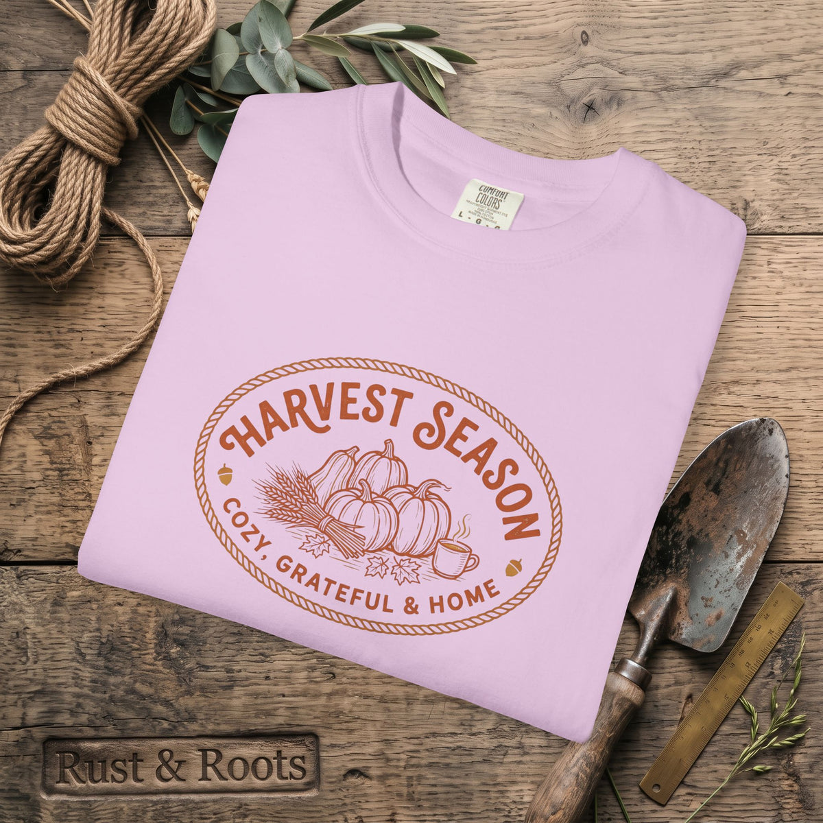 Harvest Season T-Shirt — Cozy Grateful & Home Pumpkin Tee