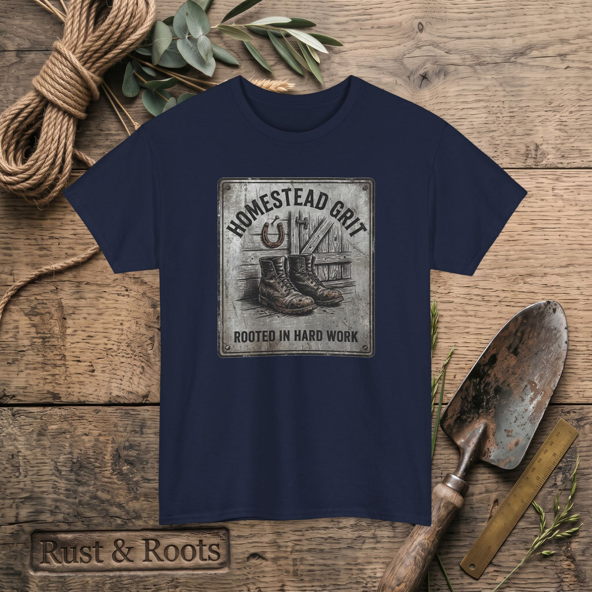 Homestead Grit T-Shirt — Rooted in Hard Work Vintage Farm Tee
