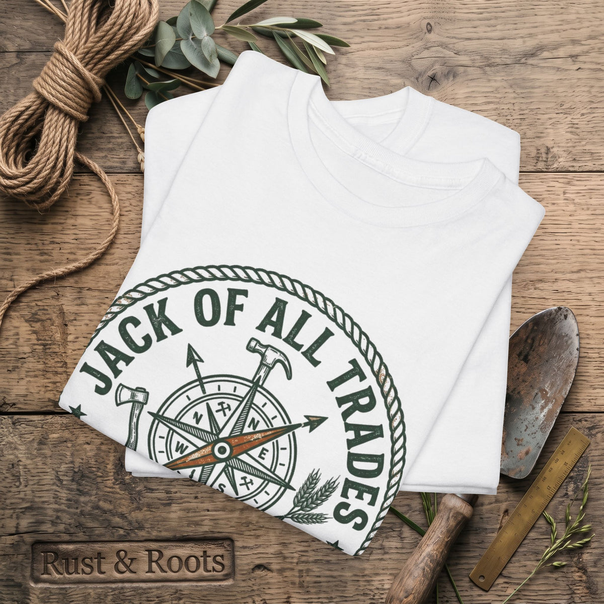 Jack of All Trades T‑Shirt – Master of the Homestead Compass Tee