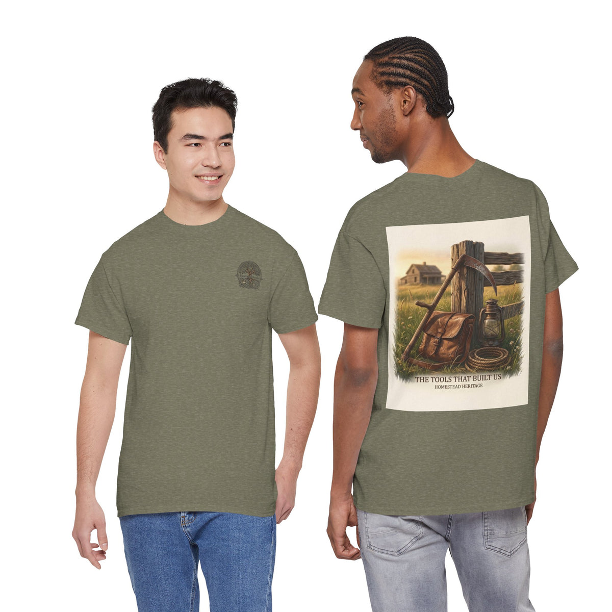 Farm Tools Graphic Tee — "The Tools That Built Us" Vintage Rural Shirt
