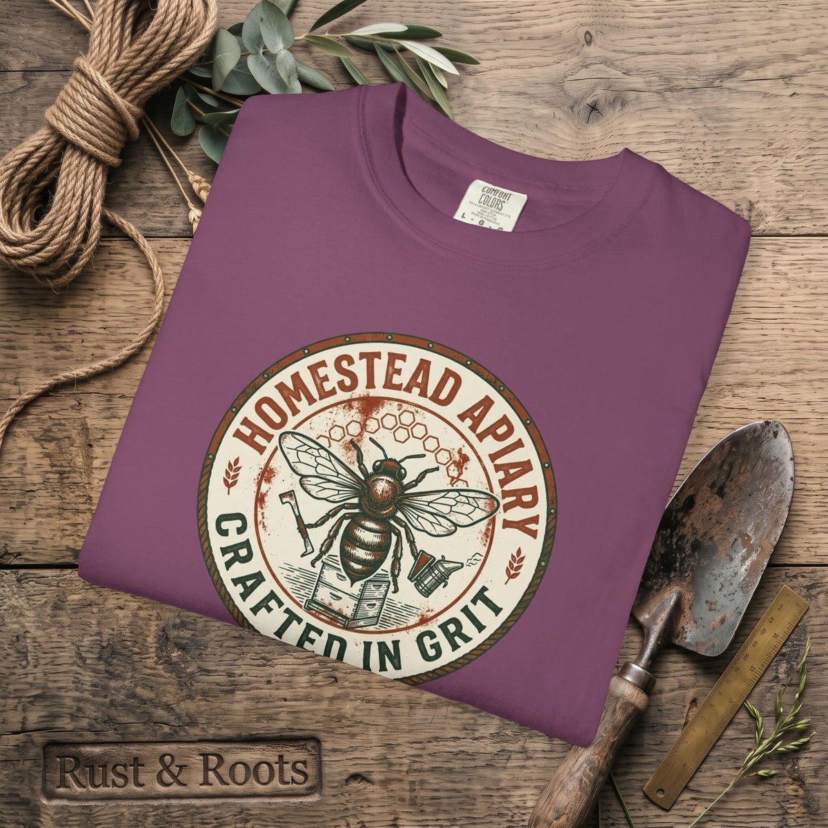 Homestead Apiary T-Shirt – Crafted in Grit Bee Logo Shirt