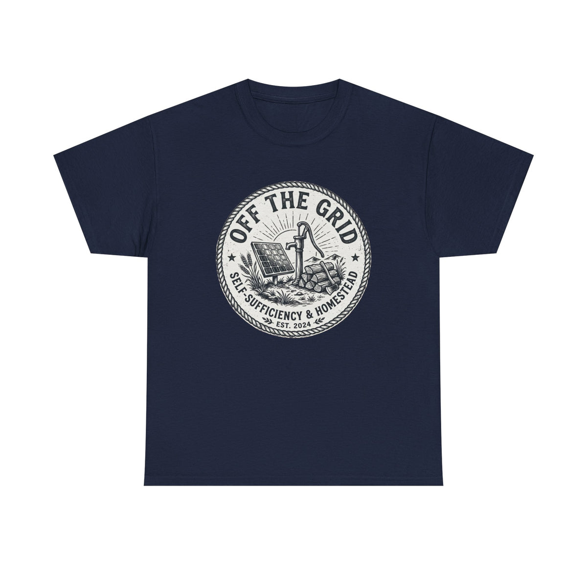 Off The Grid T-Shirt — Self-Sufficiency & Homestead Graphic Tee