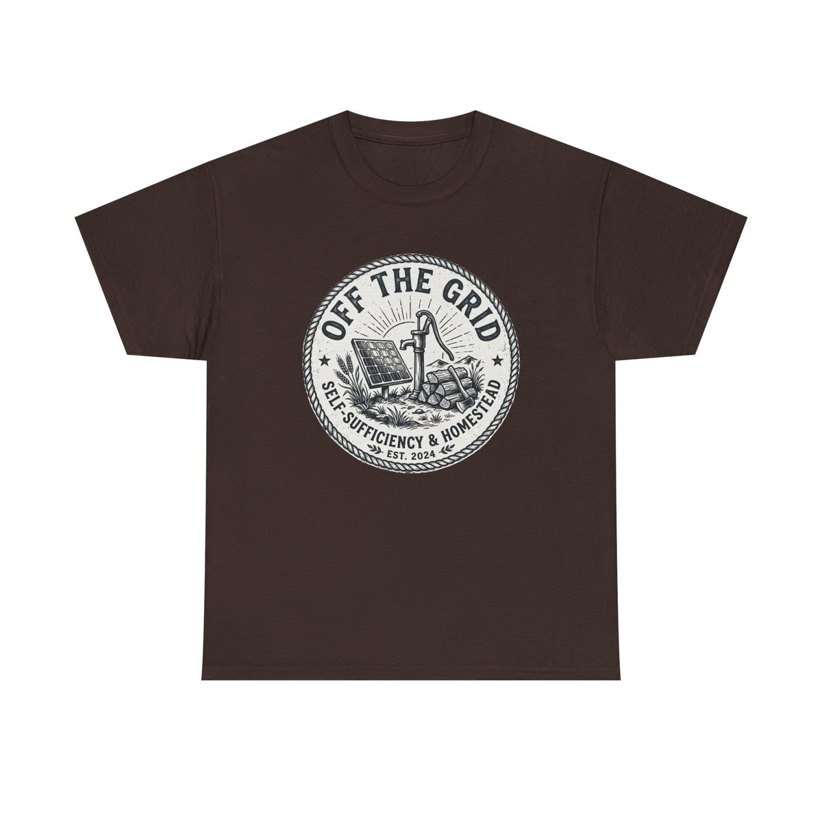 Off The Grid T-Shirt — Self-Sufficiency & Homestead Graphic Tee