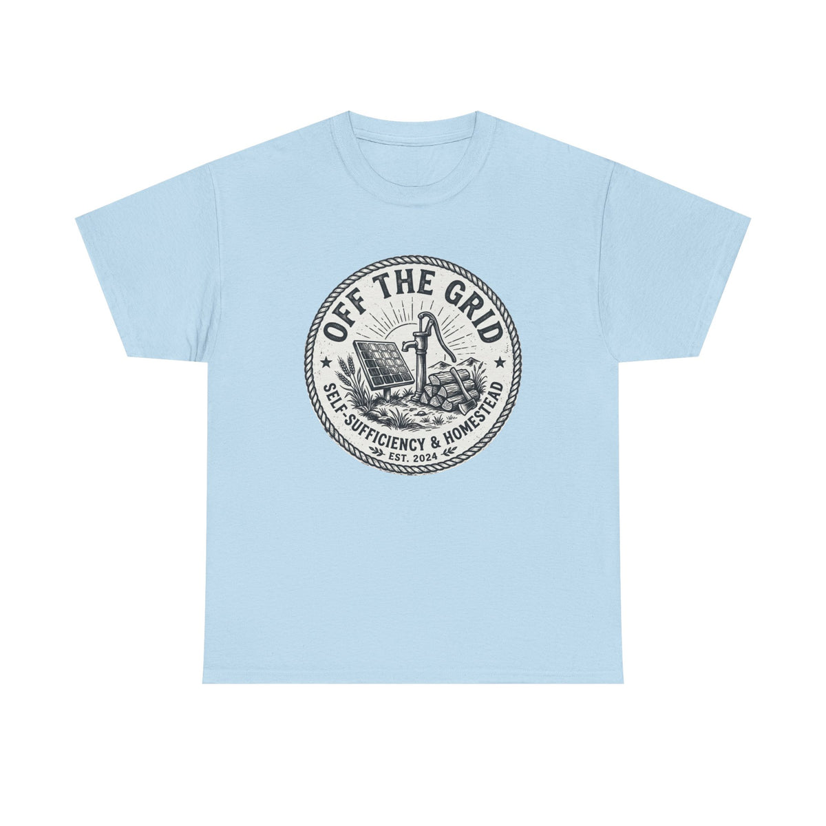Off The Grid T-Shirt — Self-Sufficiency & Homestead Graphic Tee