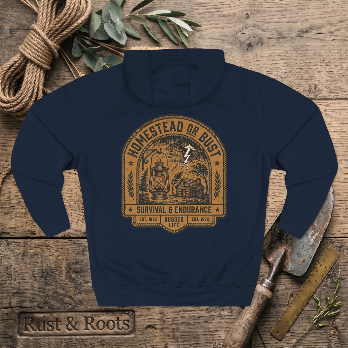 Homestead or Bust Hoodie - Survival & Endurance Fleece Pullover