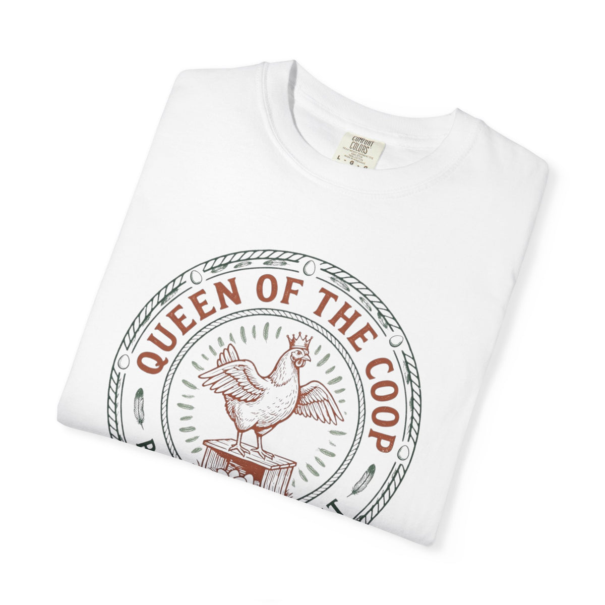 Queen of the Coop T-Shirt – Vintage Farm Chicken Tee ("Queen of the Coop Rules the Roost")
