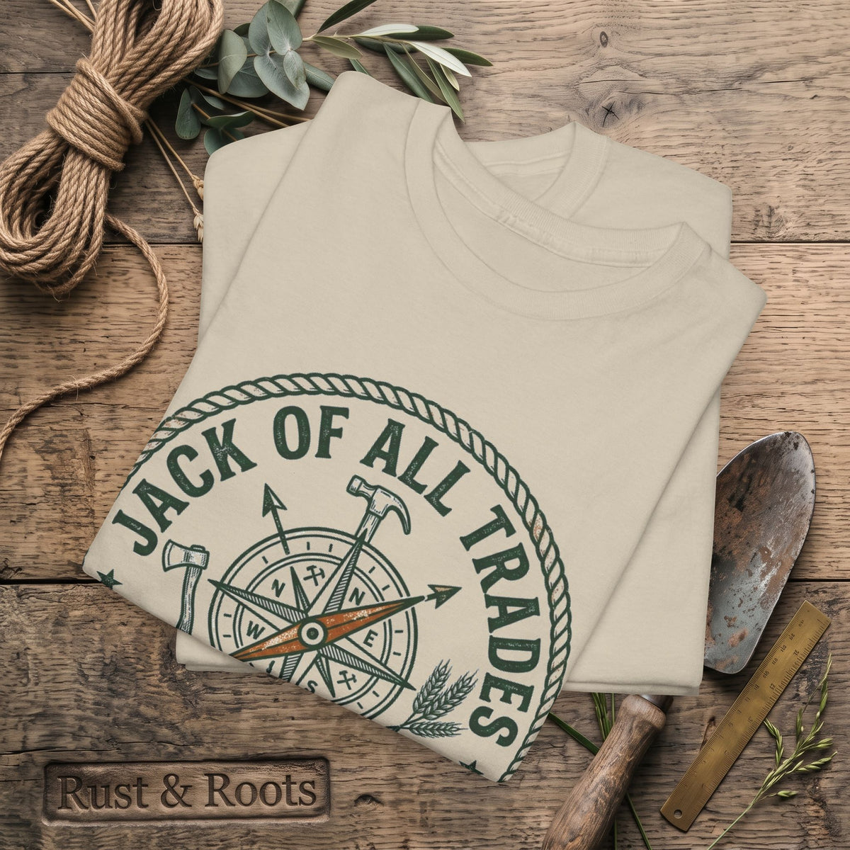 Jack of All Trades T‑Shirt – Master of the Homestead Compass Tee