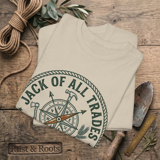 Jack of All Trades T‑Shirt – Master of the Homestead Compass Tee