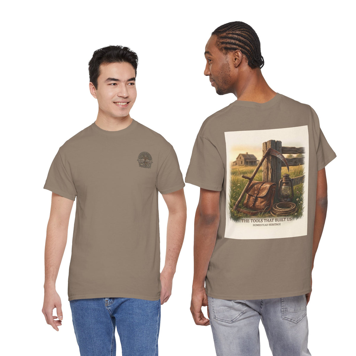 Farm Tools Graphic Tee — "The Tools That Built Us" Vintage Rural Shirt