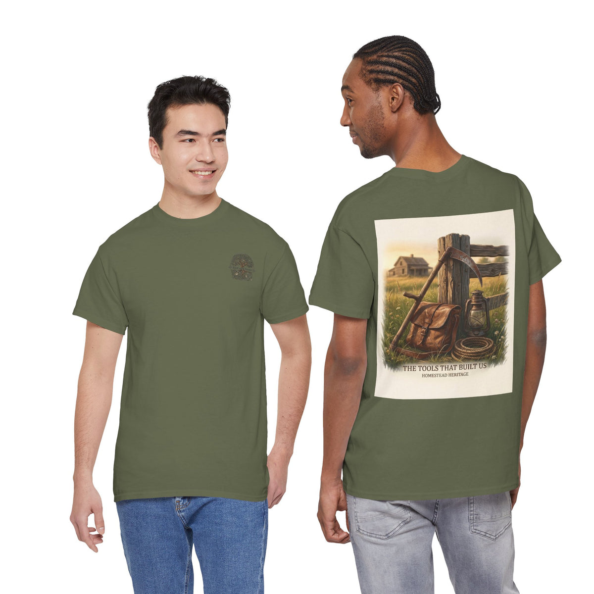 Farm Tools Graphic Tee — "The Tools That Built Us" Vintage Rural Shirt