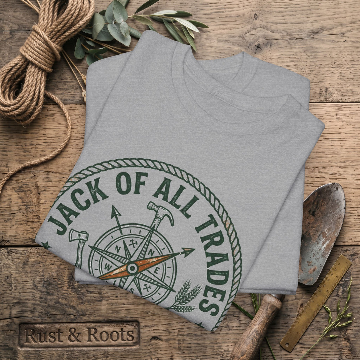 Jack of All Trades T‑Shirt – Master of the Homestead Compass Tee