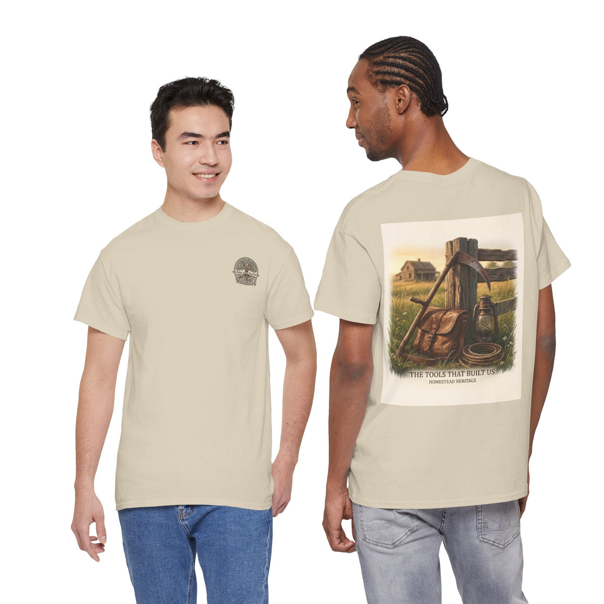 Farm Tools Graphic Tee — "The Tools That Built Us" Vintage Rural Shirt