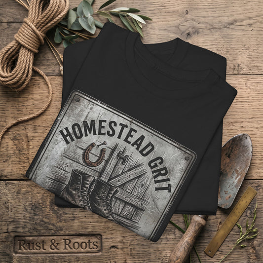 Homestead Grit T-Shirt — Rooted in Hard Work Vintage Farm Tee