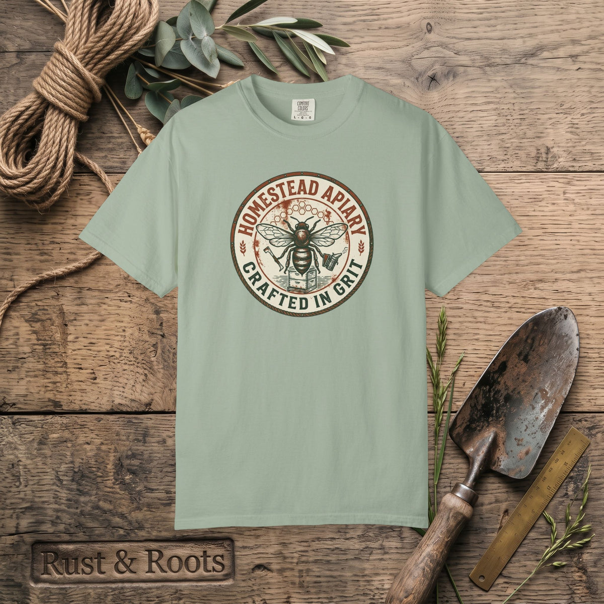 Homestead Apiary T-Shirt – Crafted in Grit Bee Logo Shirt