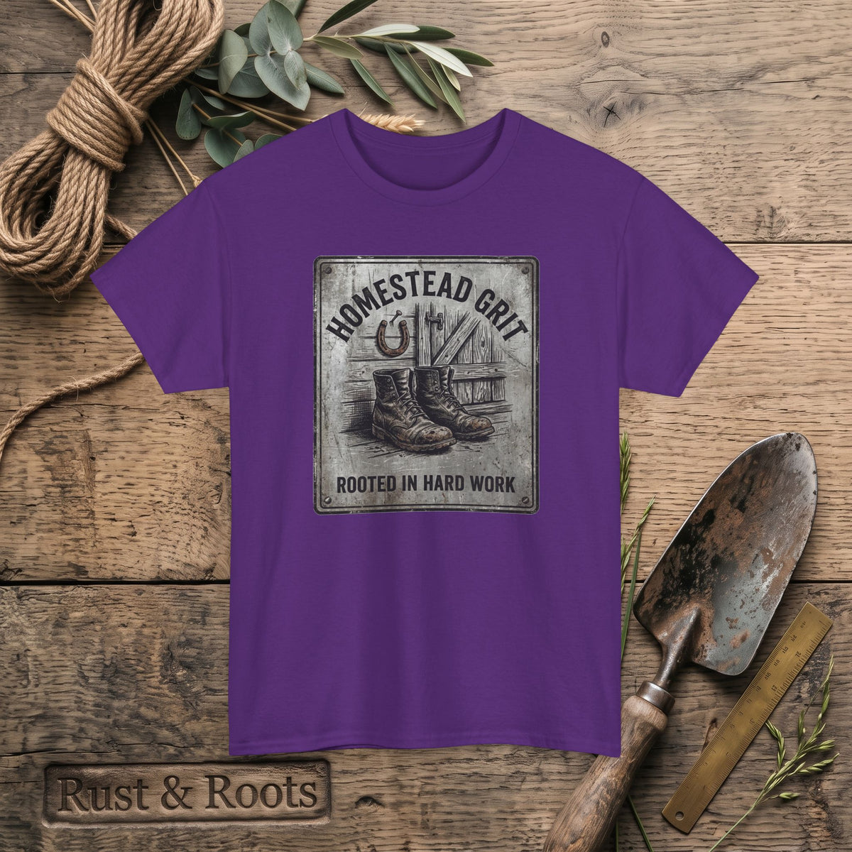 Homestead Grit T-Shirt — Rooted in Hard Work Vintage Farm Tee