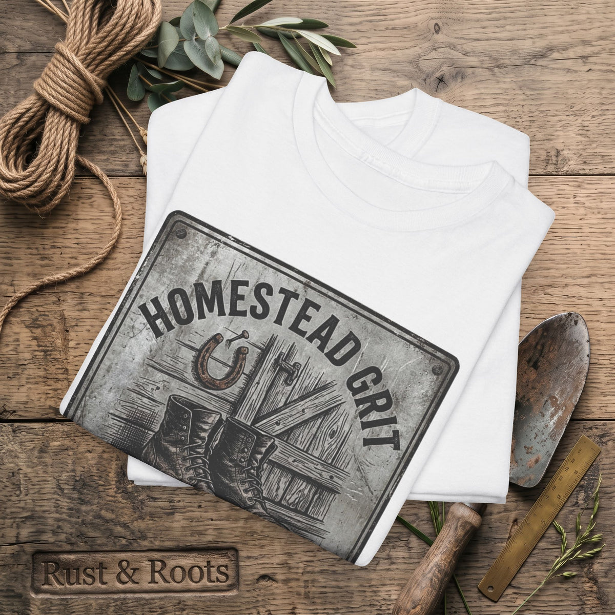 Homestead Grit T-Shirt — Rooted in Hard Work Vintage Farm Tee