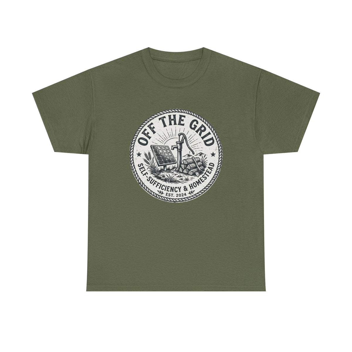 Off The Grid T-Shirt — Self-Sufficiency & Homestead Graphic Tee
