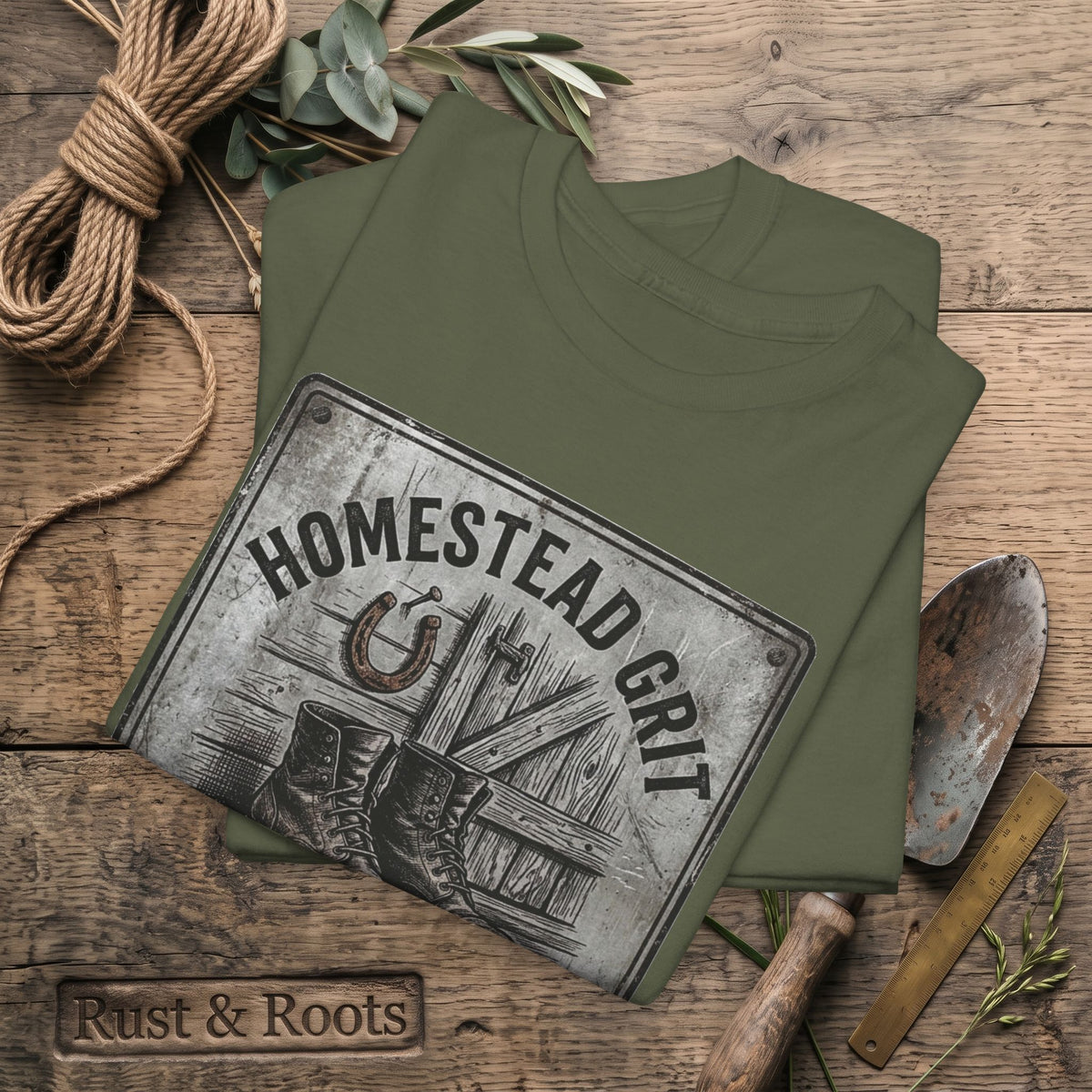 Homestead Grit T-Shirt — Rooted in Hard Work Vintage Farm Tee