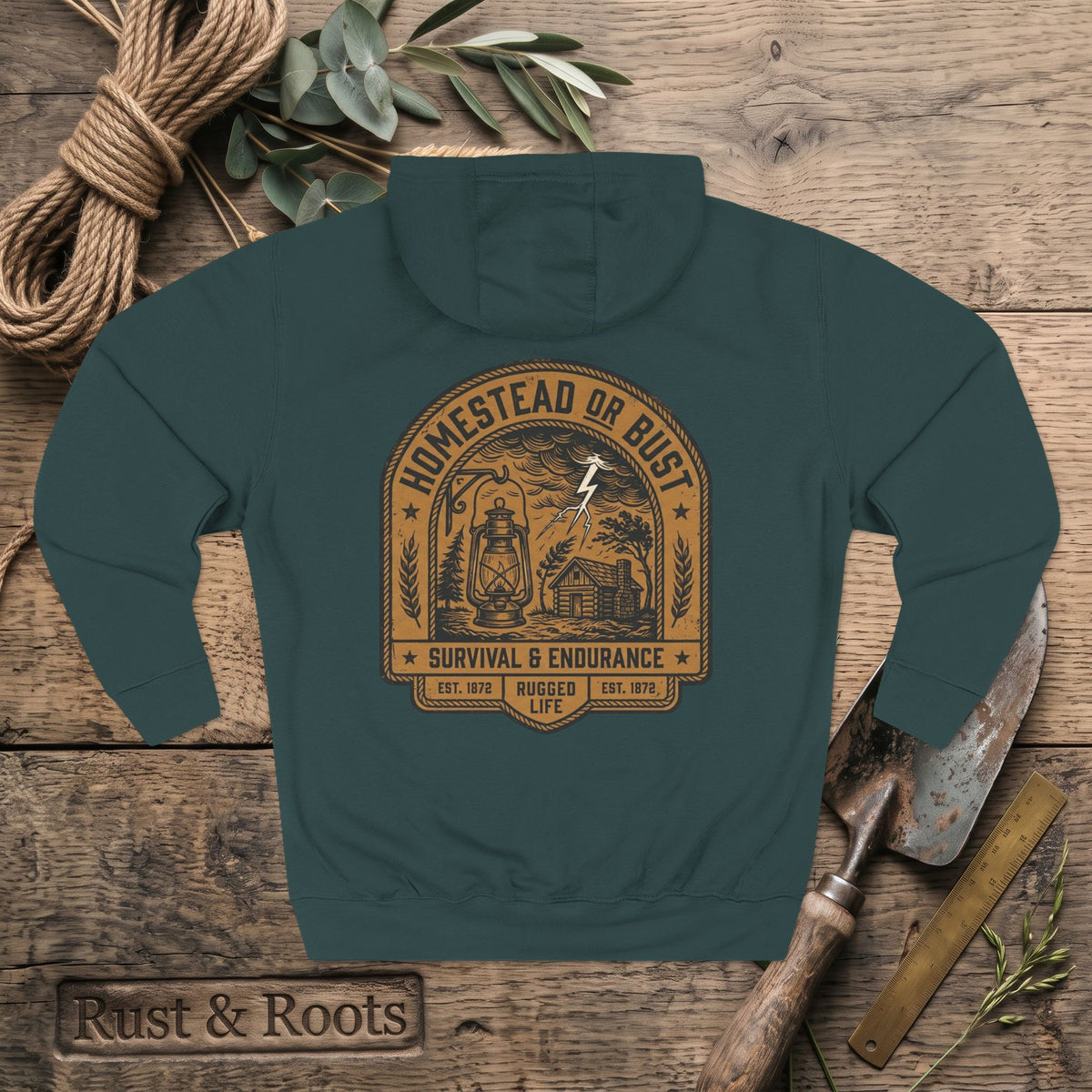 Homestead or Bust Hoodie - Survival & Endurance Fleece Pullover