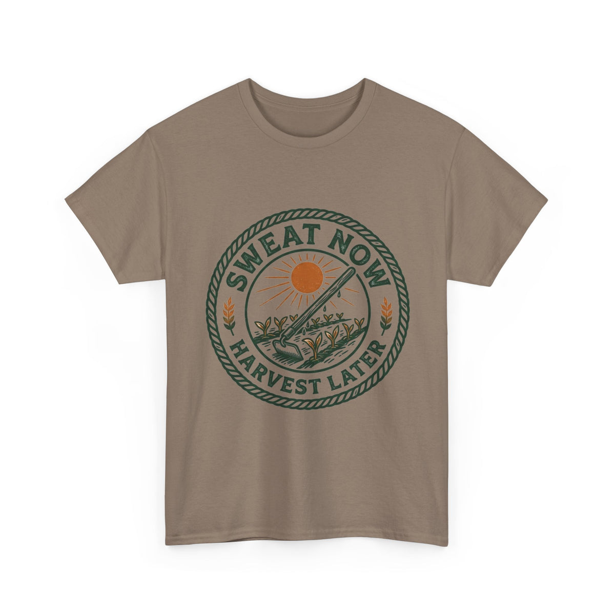 T-Shirt — "Sweat Now, Harvest Later" Vintage Farmwork Tee