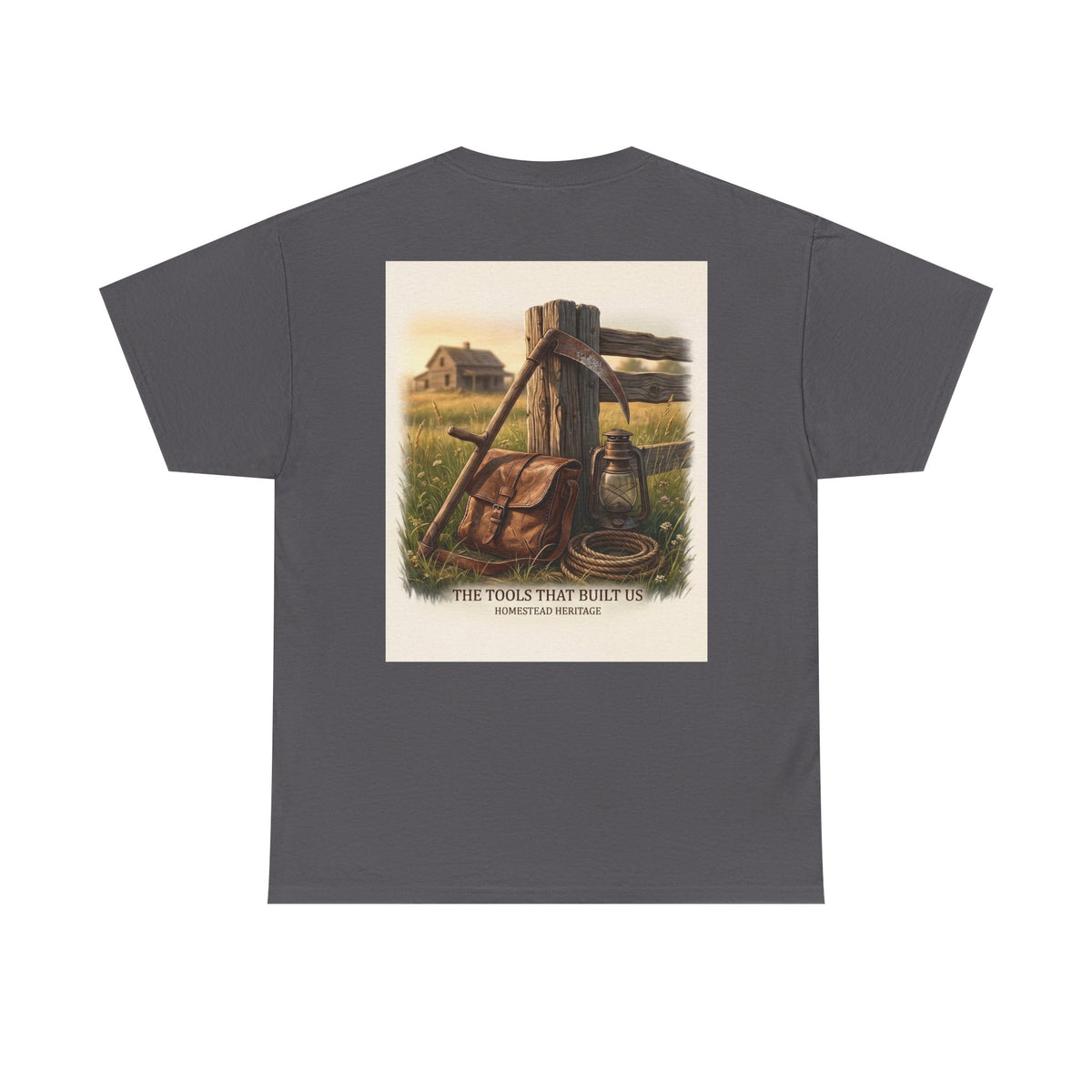 Farm Tools Graphic Tee — "The Tools That Built Us" Vintage Rural Shirt