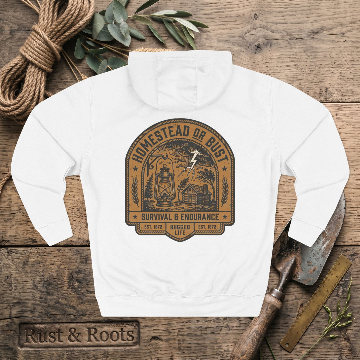 Homestead or Bust Hoodie - Survival & Endurance Fleece Pullover
