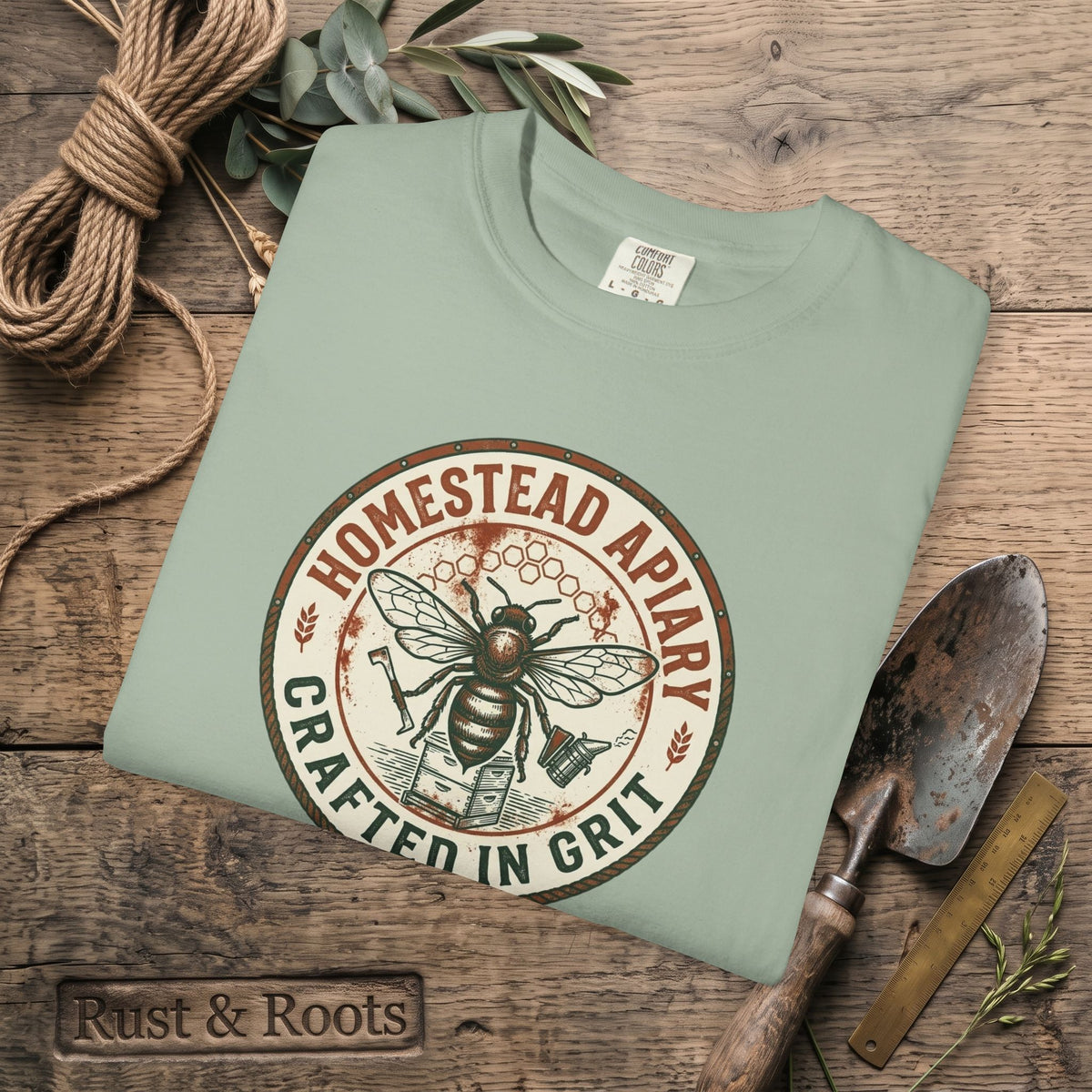 Homestead Apiary T-Shirt – Crafted in Grit Bee Logo Shirt