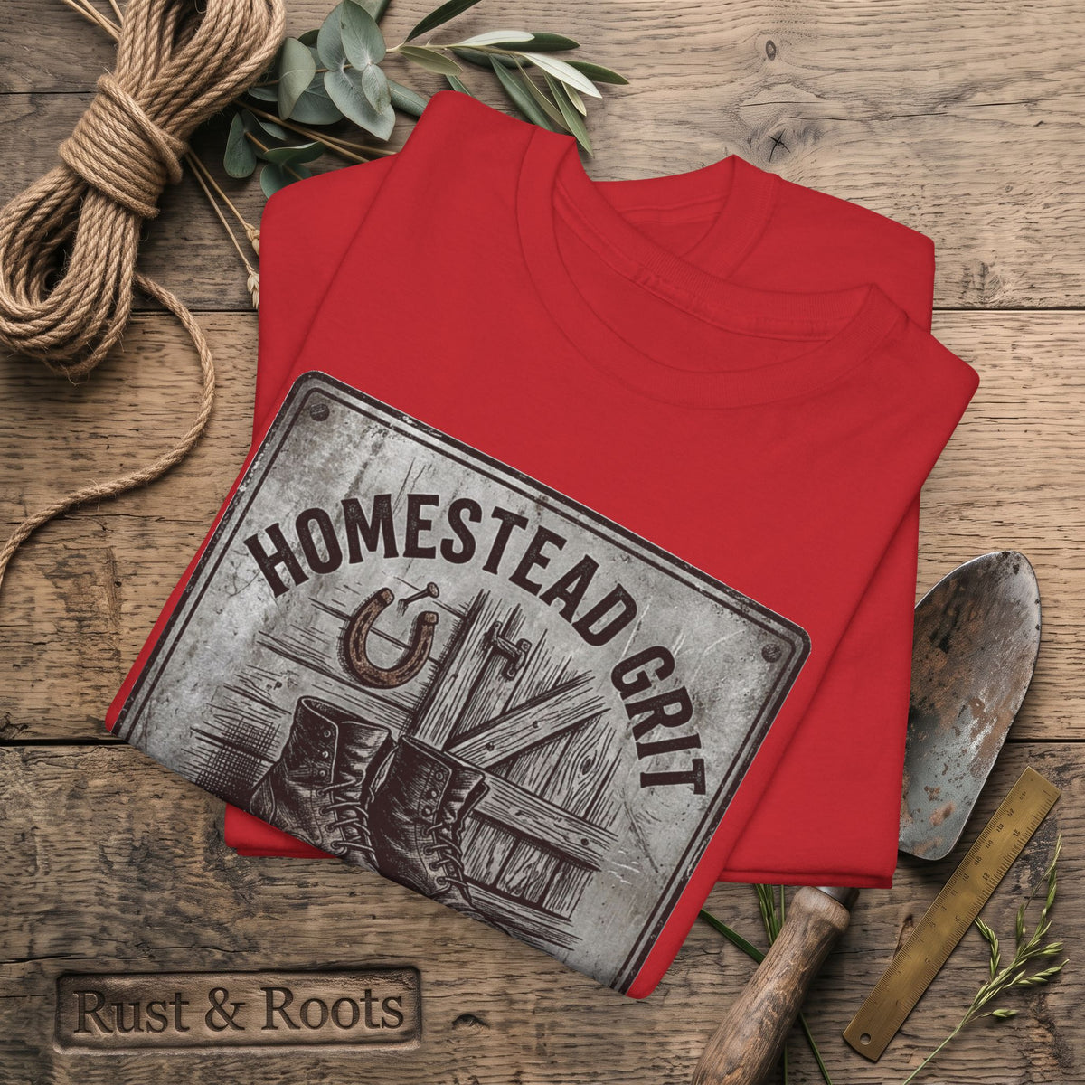 Homestead Grit T-Shirt — Rooted in Hard Work Vintage Farm Tee