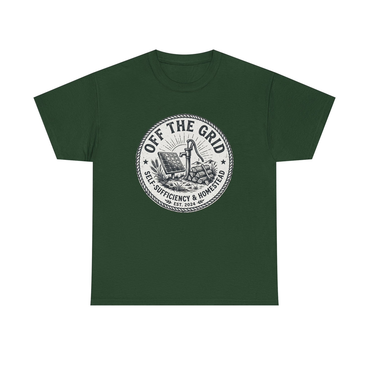 Off The Grid T-Shirt — Self-Sufficiency & Homestead Graphic Tee