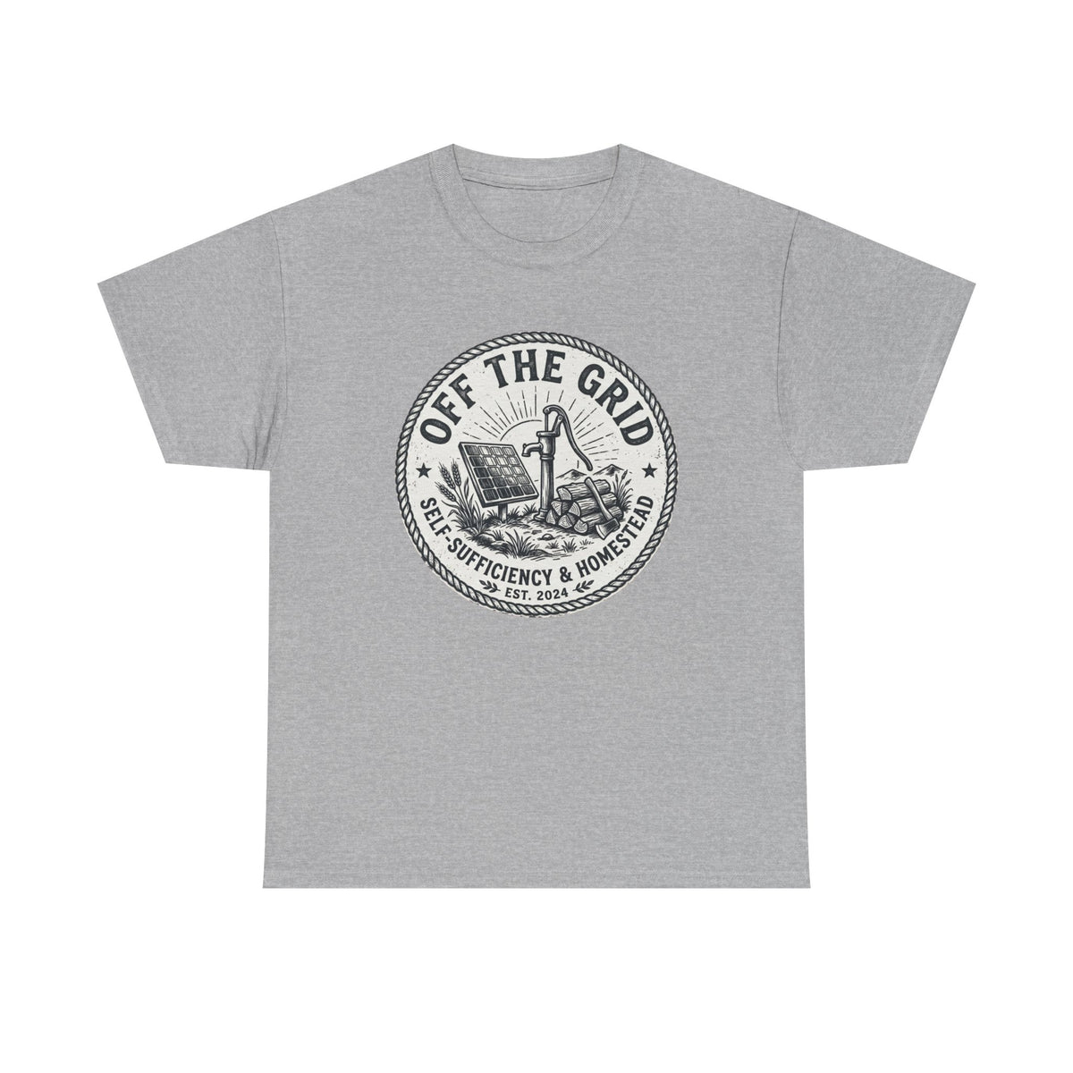 Off The Grid T-Shirt — Self-Sufficiency & Homestead Graphic Tee